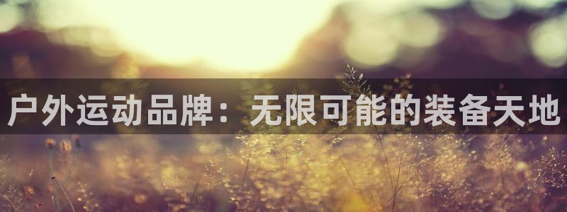 fb体育集团官网首页：户外运动品牌：无限可能的装备天地